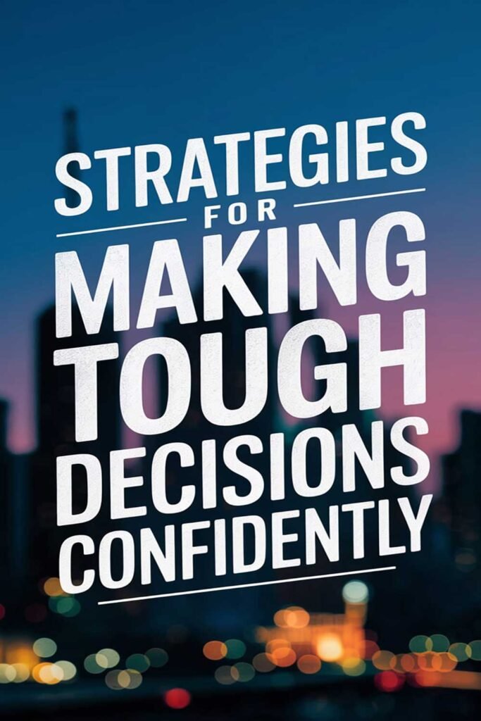 Strategies for Making Tough Decisions Confidently