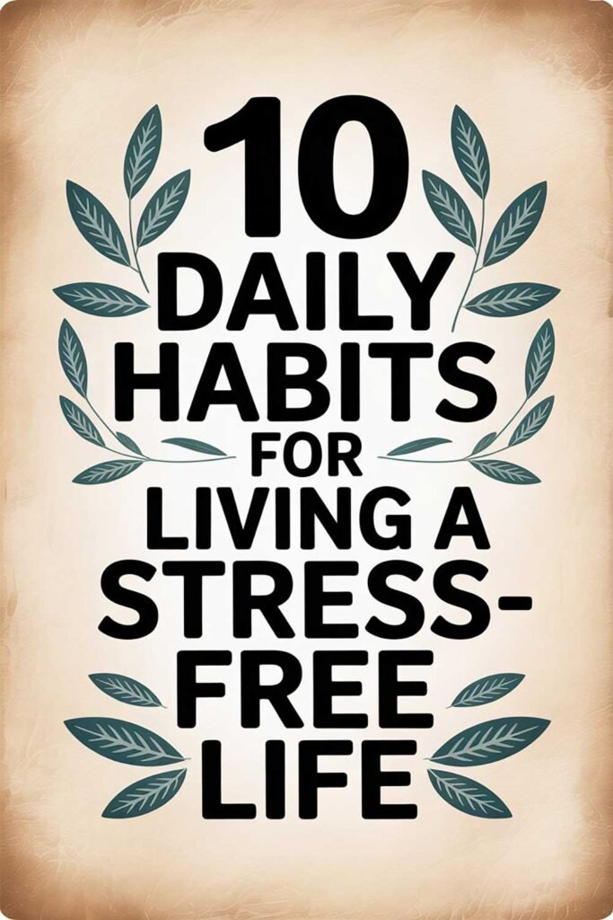 10 Daily Habits for Living a Stress-Free Life
