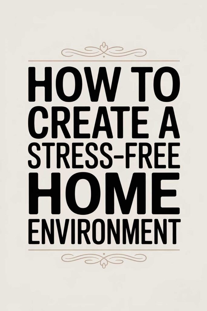 How to Create a Stress-Free Home Environment