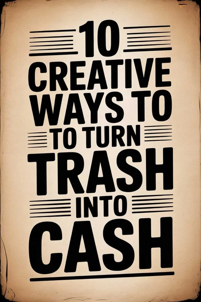 10 Creative Ways to Turn Trash Into Cash