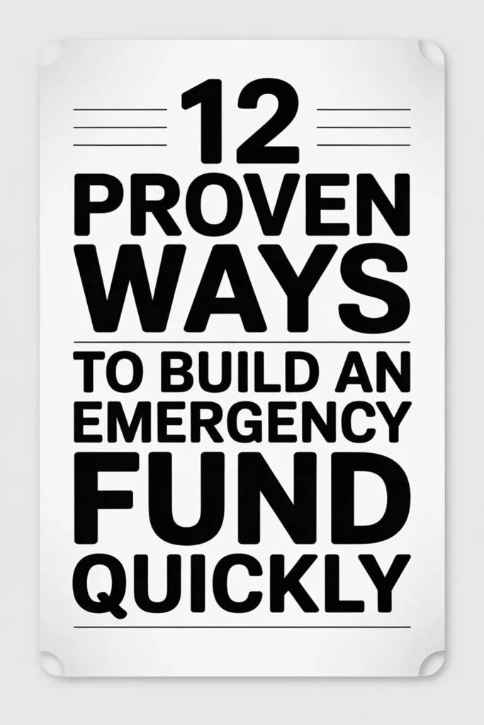 12 Proven Ways to Build an Emergency Fund Quickly
