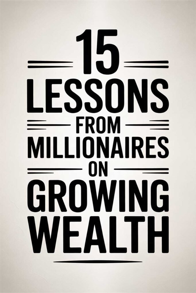 15 Lessons from Millionaires on Growing Wealth