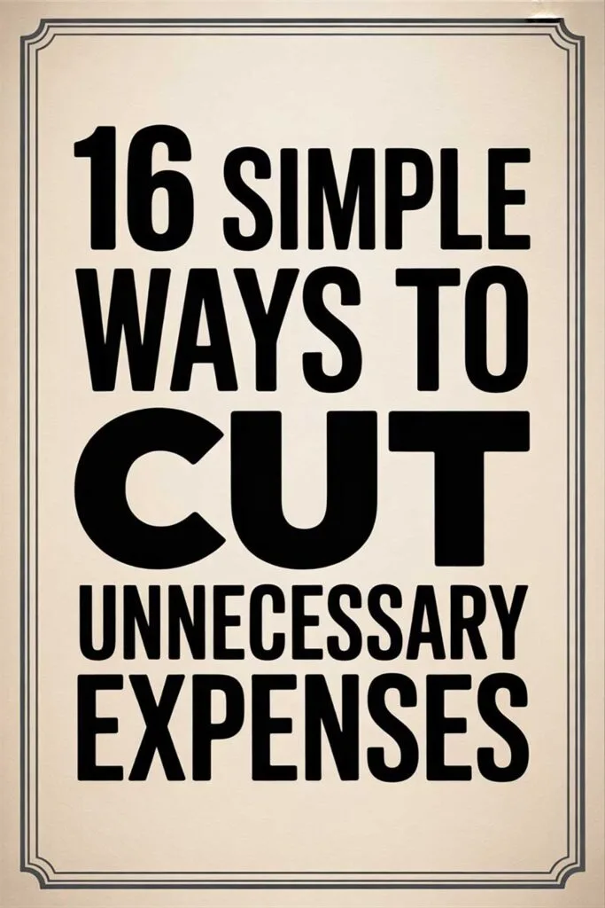 16 Simple Ways to Cut Unnecessary Expenses