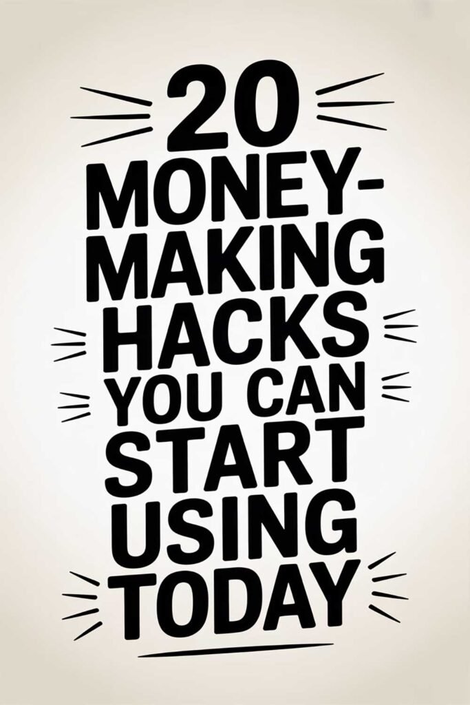 20 Money-Making Hacks You Can Start Using Today