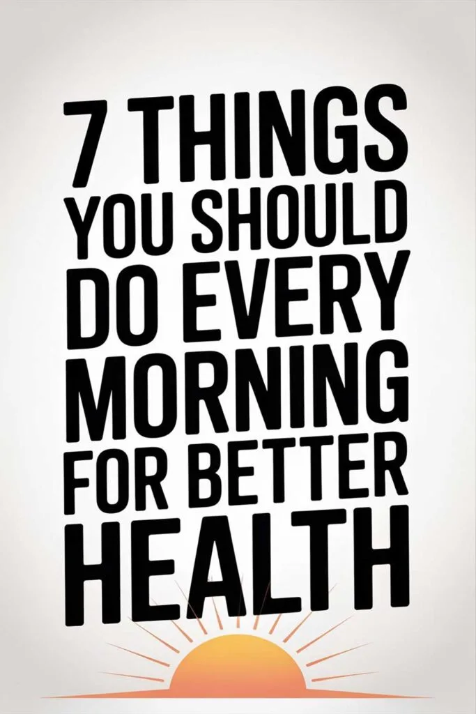 7 Things You Should Do Every Morning for Better Health