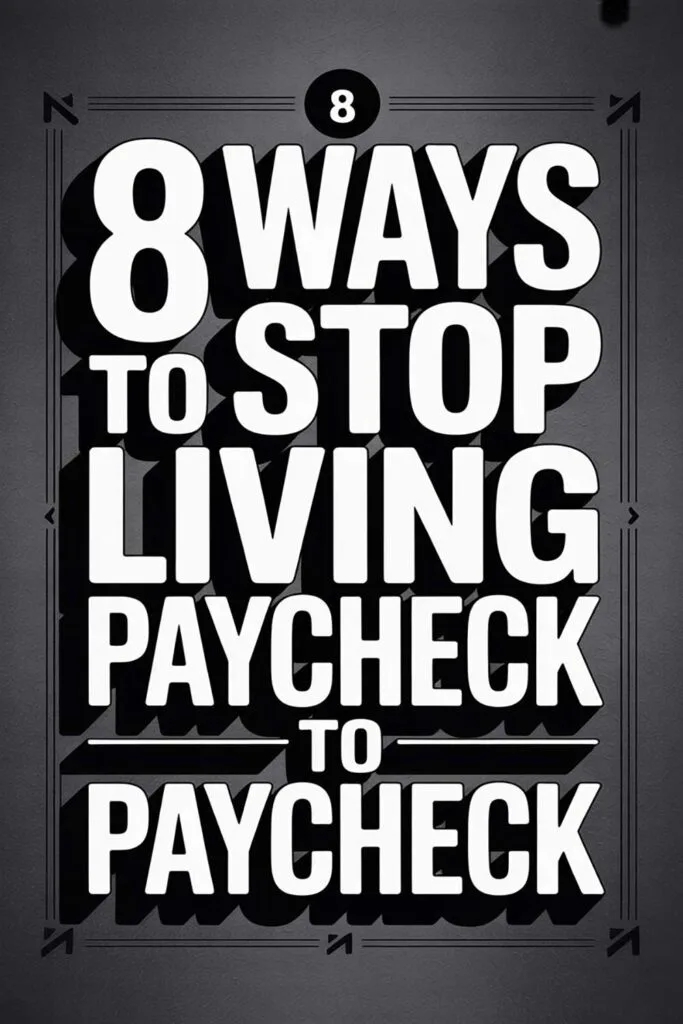 8 Ways to Stop Living Paycheck to Paycheck