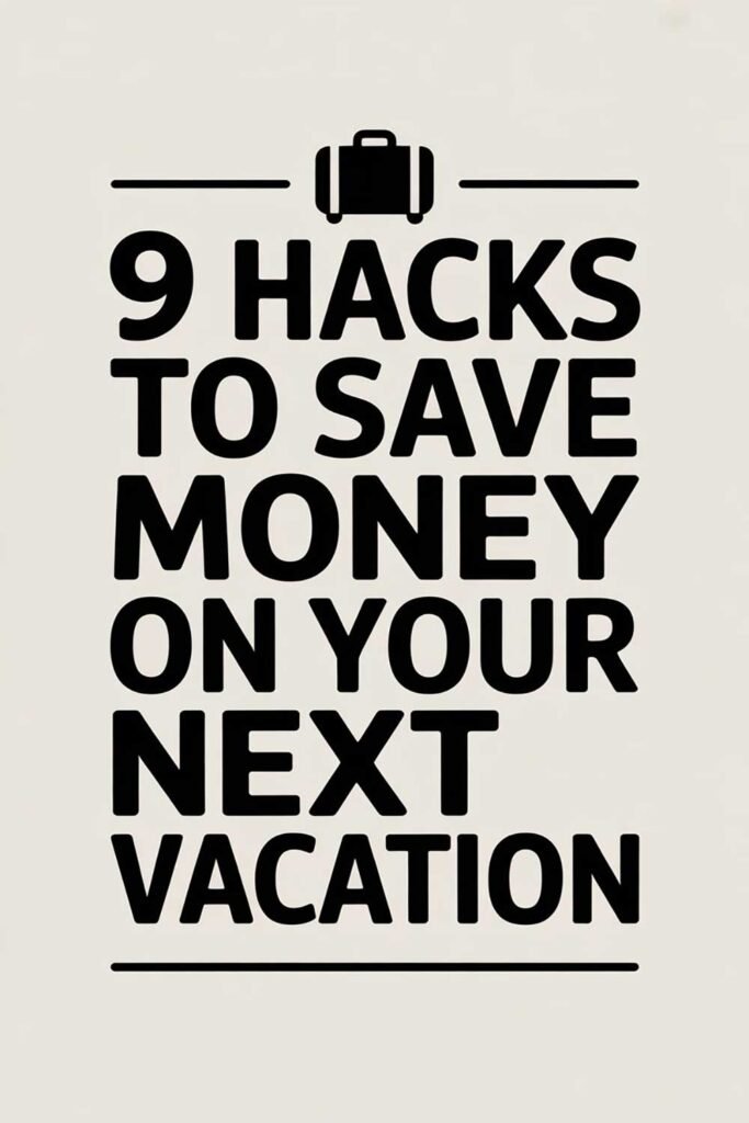9 Hacks to Save Money on Your Next Vacation