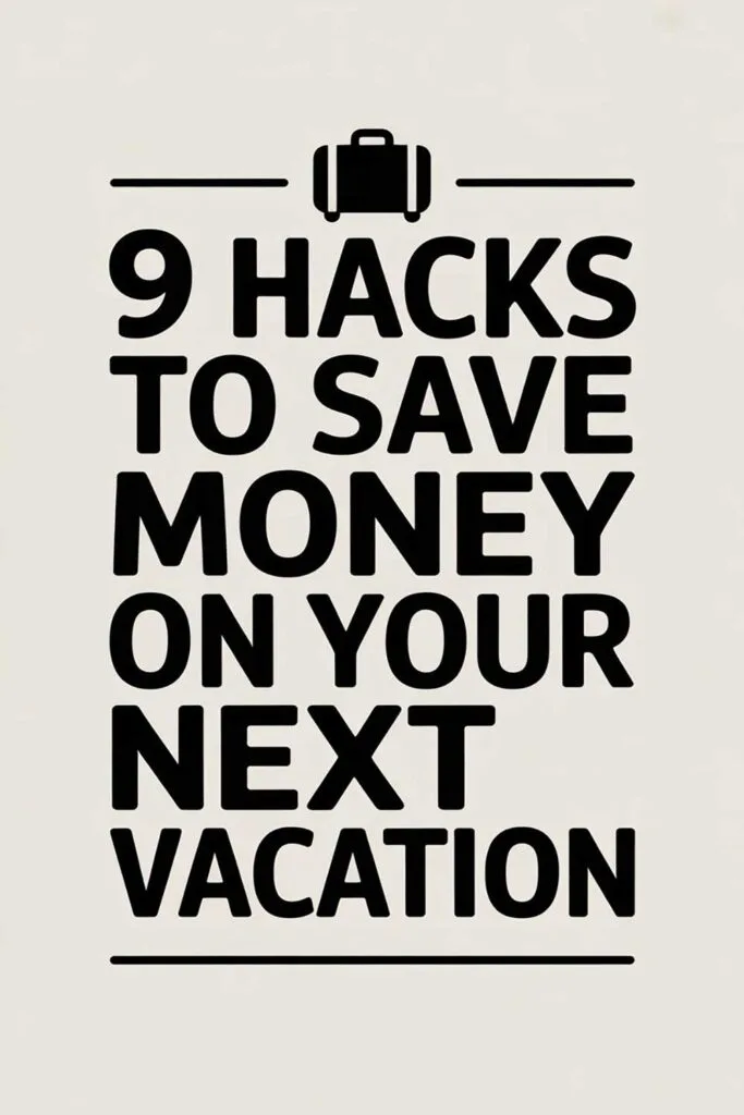 9 Hacks to Save Money on Your Next Vacation