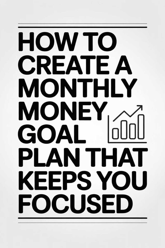 How to Create a Monthly Money Goal Plan That Keeps You Focused