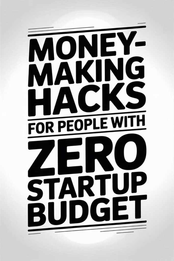 Money-Making Hacks for People with Zero Startup Budget