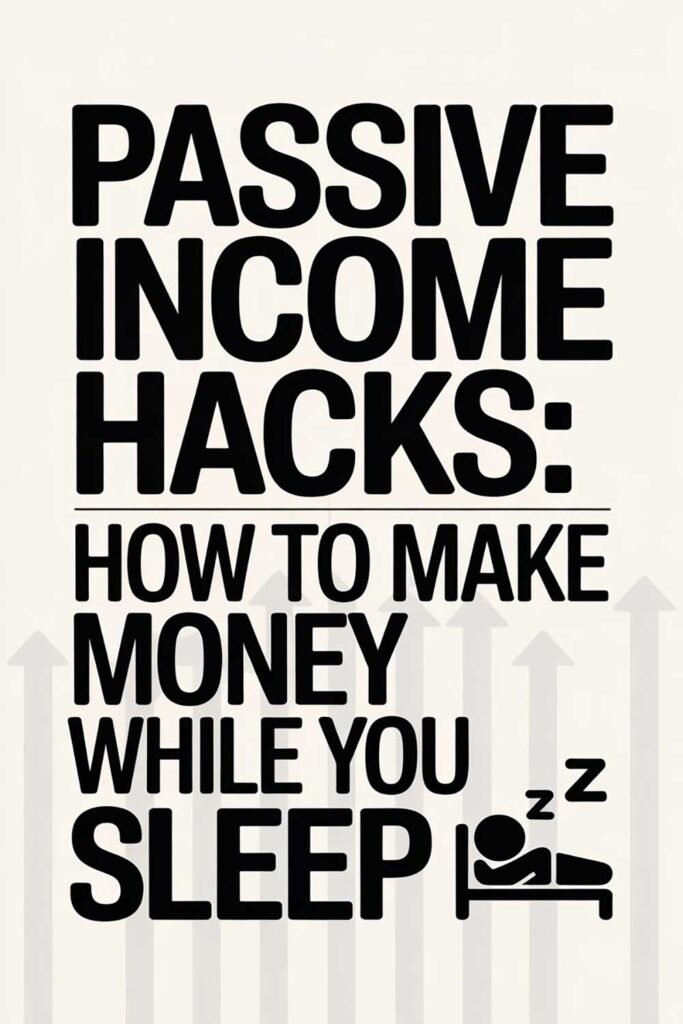 Passive Income Hacks: How to Make Money While You Sleep