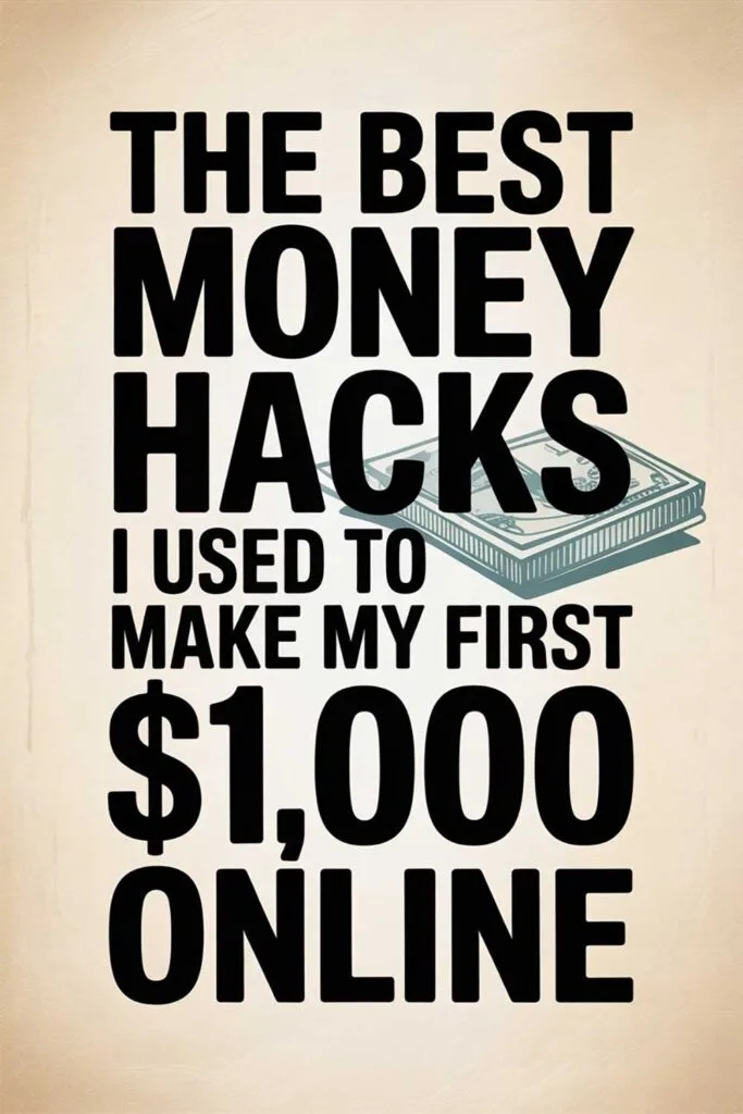 The Best Money Hacks I Used to Make My First $1,000 Online
