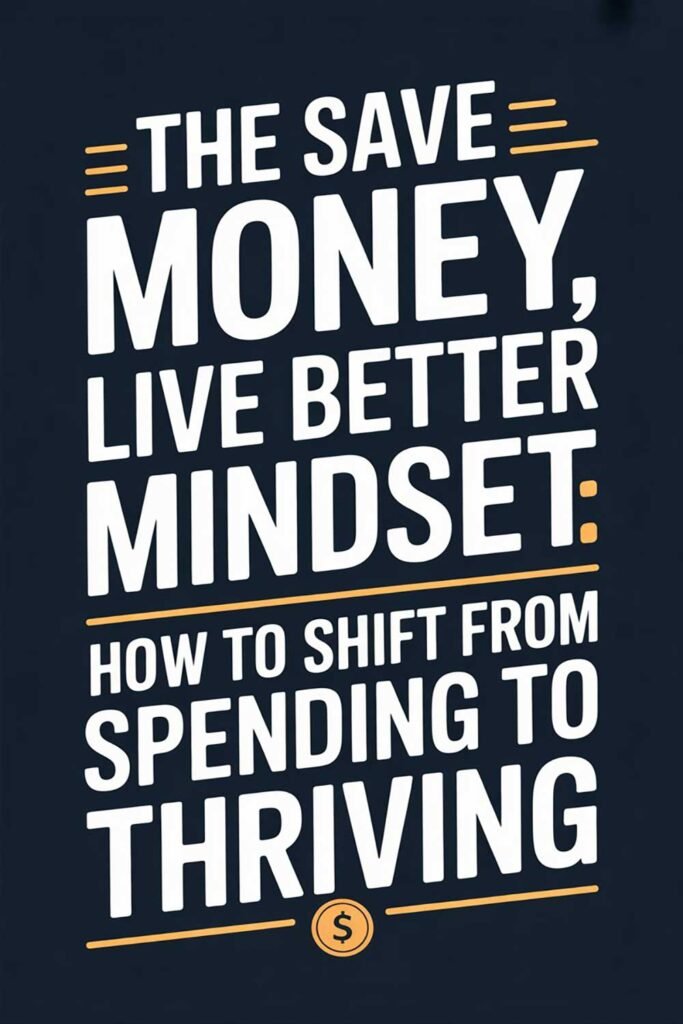 The Save Money, Live Better Mindset: How to Shift From Spending to Thriving