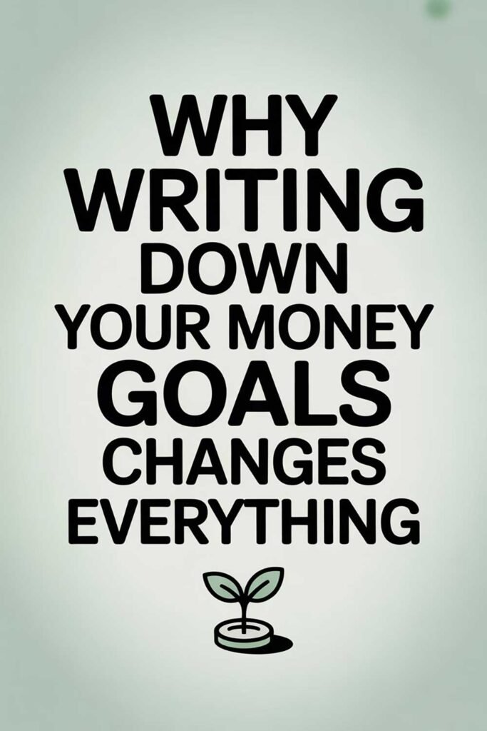 Why Writing Down Your Money Goals Changes Everything