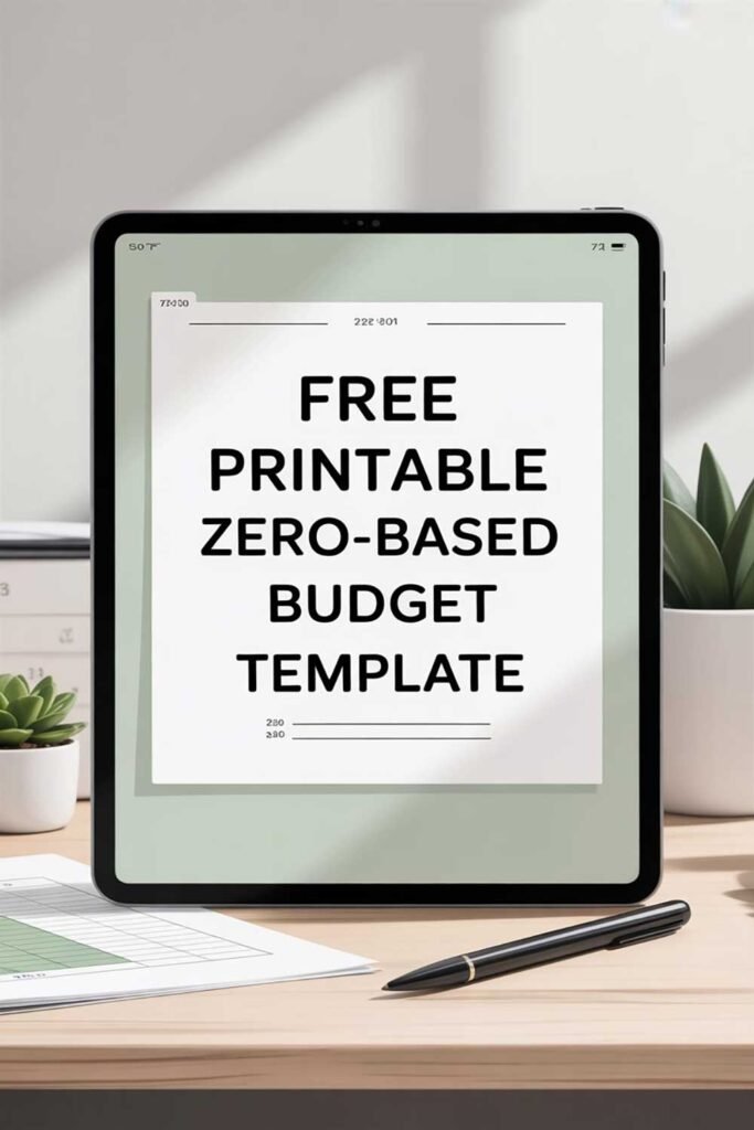 Free Printable Zero-Based Budget Template