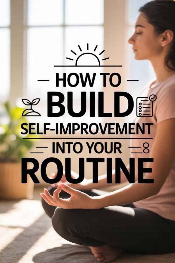 How to Build Self-Improvement Into Your Routine