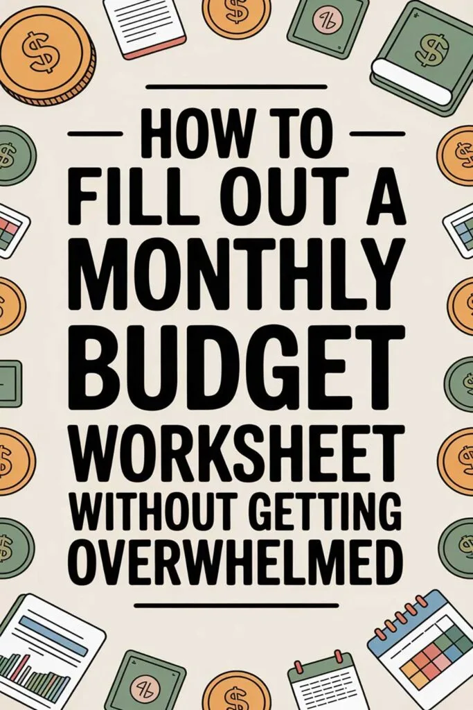 How to Fill Out a Monthly Budget Worksheet Without Getting Overwhelmed