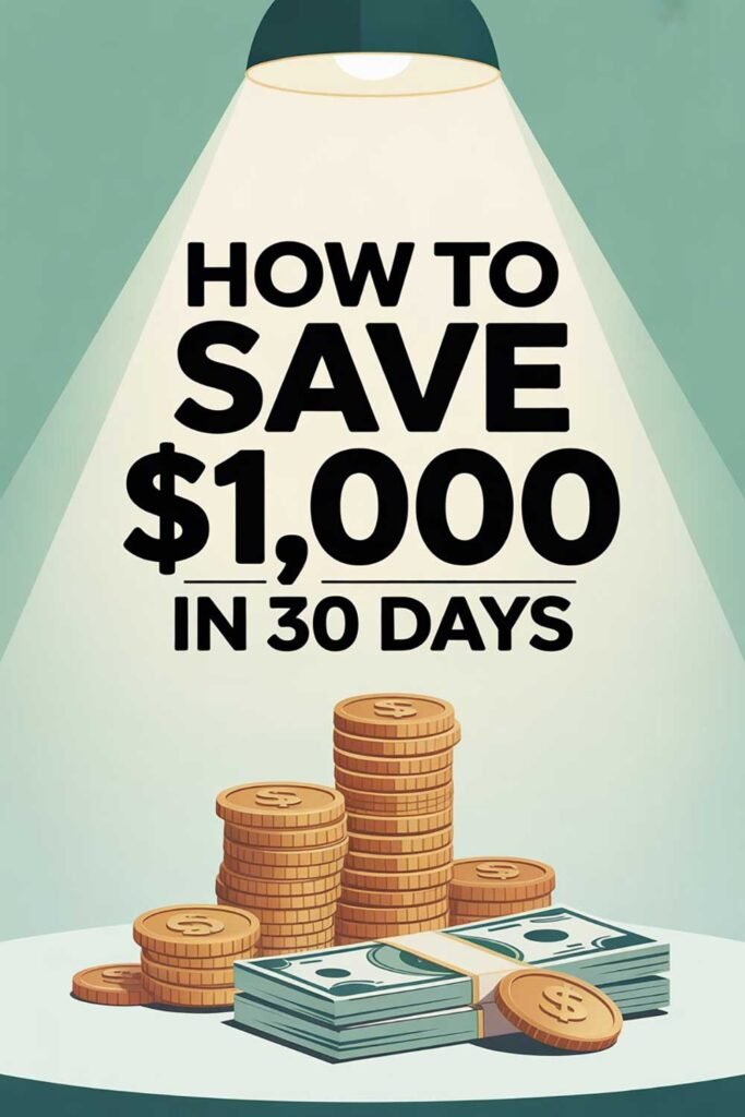 How to Save $1,000 in 30 Days