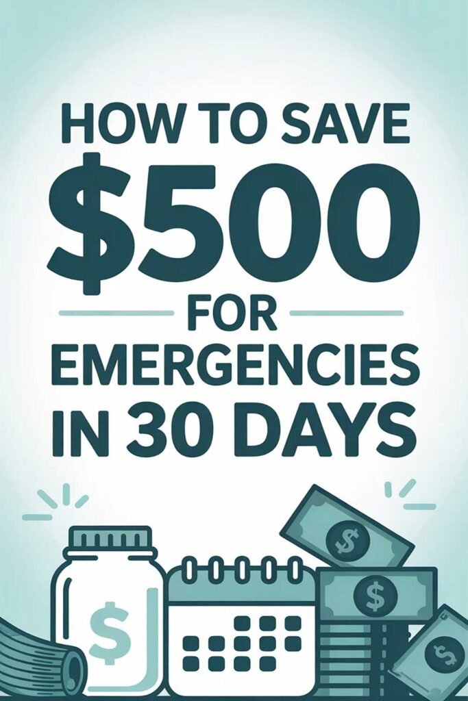 How to Save $500 for Emergencies in 30 Days