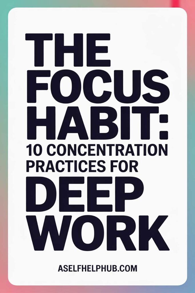 The Focus Habit: 10 Concentration Practices for Deep Work