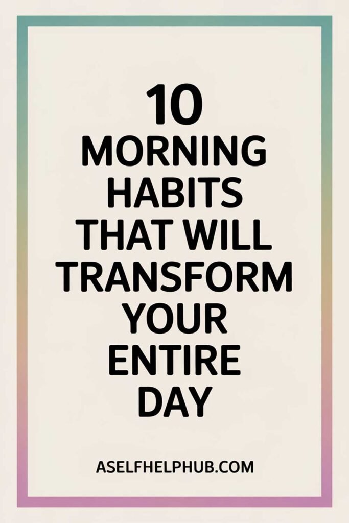 10 Morning Habits That Will Transform Your Entire Day
