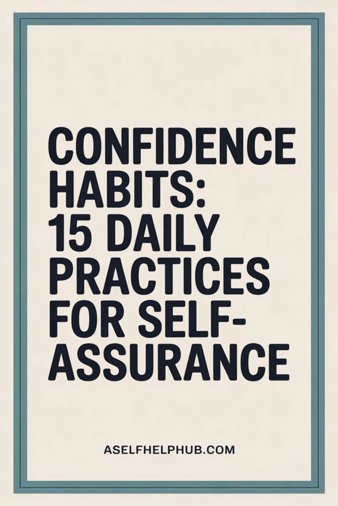 Confidence Habits: 15 Daily Practices for Self-Assurance