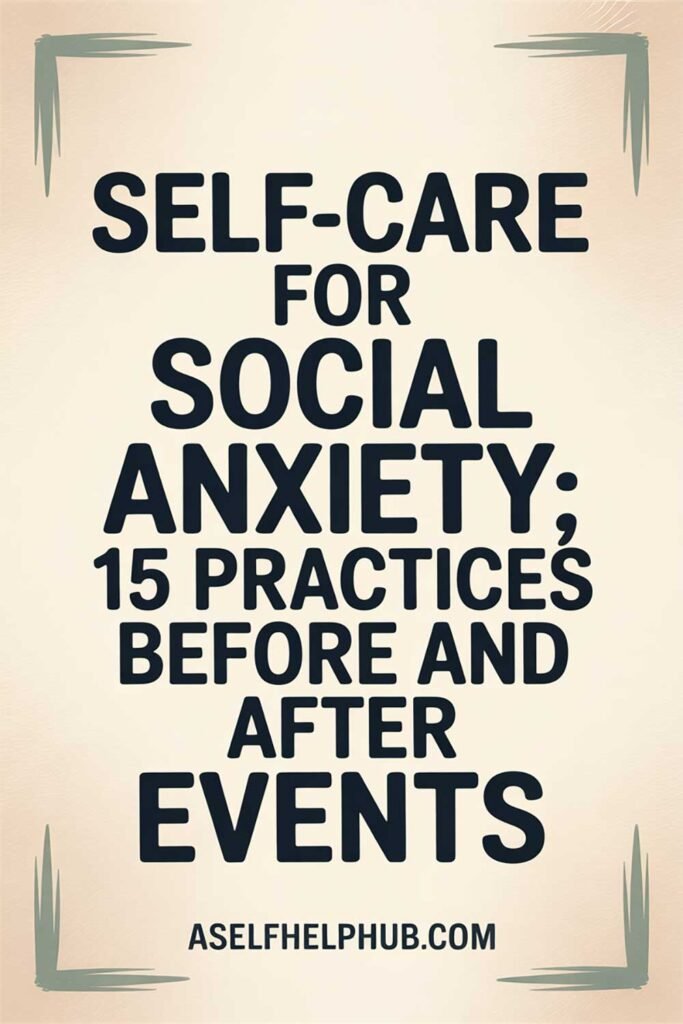 Self-Care for Social Anxiety: 15 Practices Before and After Events