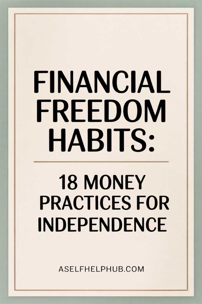 Financial Freedom Habits: 18 Money Practices for Independence