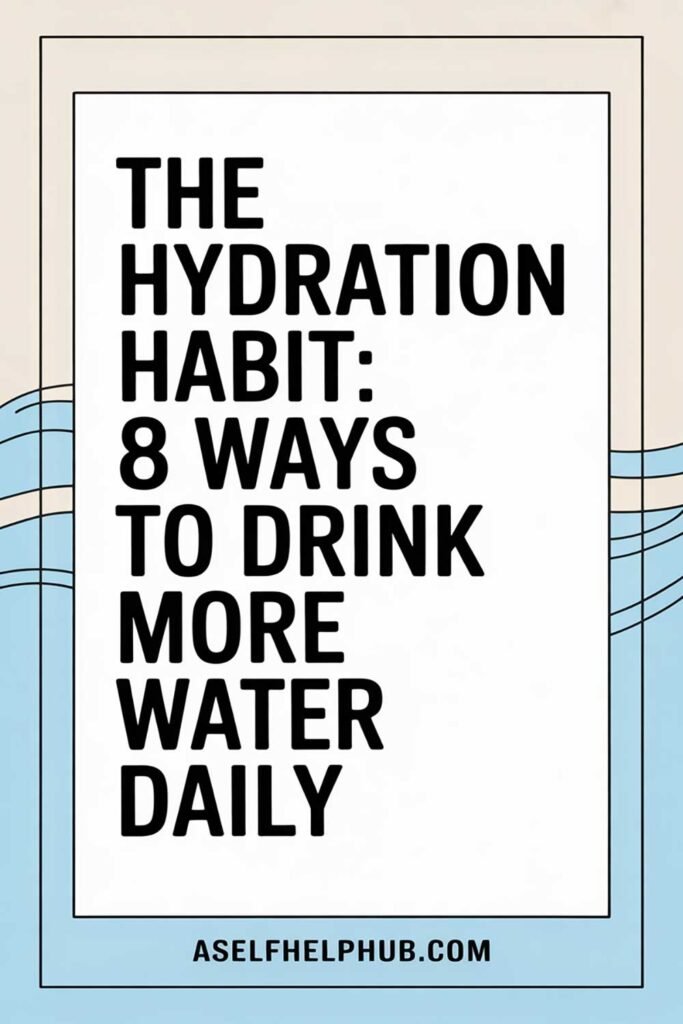 The Hydration Habit: 8 Ways to Drink More Water Daily