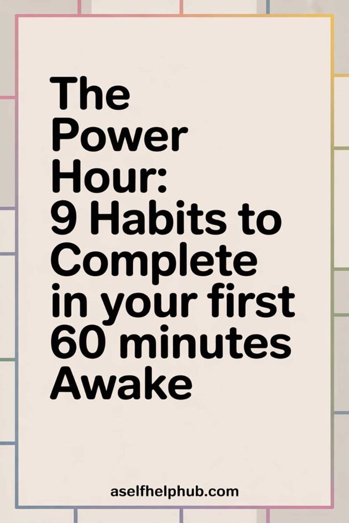 The Power Hour: 9 Habits to Complete in Your First 60 Minutes Awake