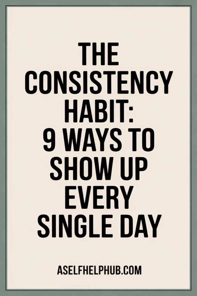 The Consistency Habit: 9 Ways to Show Up Every Single Day