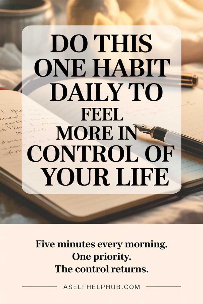 Do This One Habit Daily to Feel More in Control of Your Life