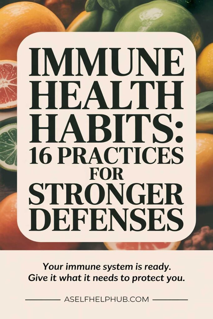 Immune Health Habits 16 Practices for Stronger Defenses