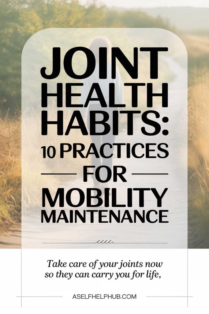 Joint Health Habits 10 Practices for Mobility Maintenance