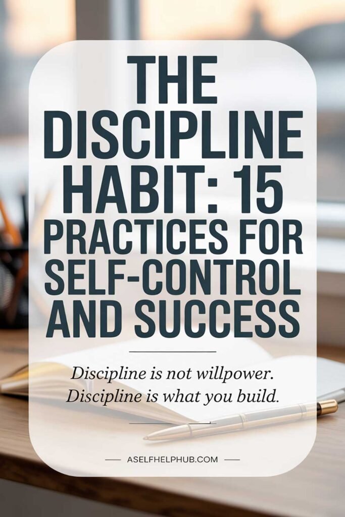 The Discipline Habit 15 Practices for Self-Control and Success