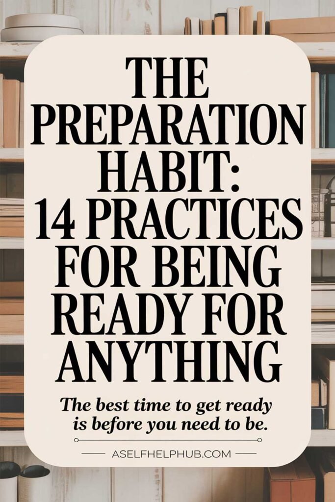 The Preparation Habit 14 Practices for Being Ready for Anything