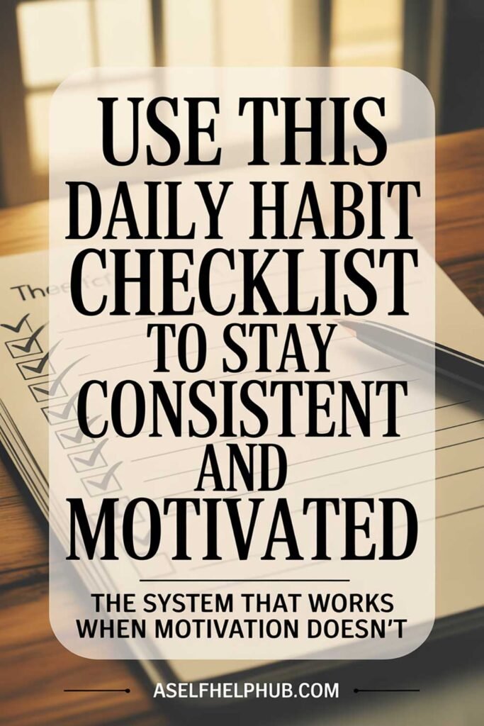 Use This Daily Habit Checklist to Stay Consistent and Motivated