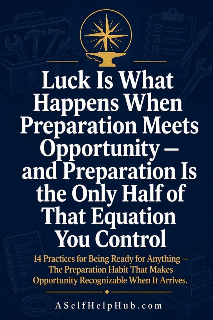 Luck Is What Happens When Preparation Meets Opportunity