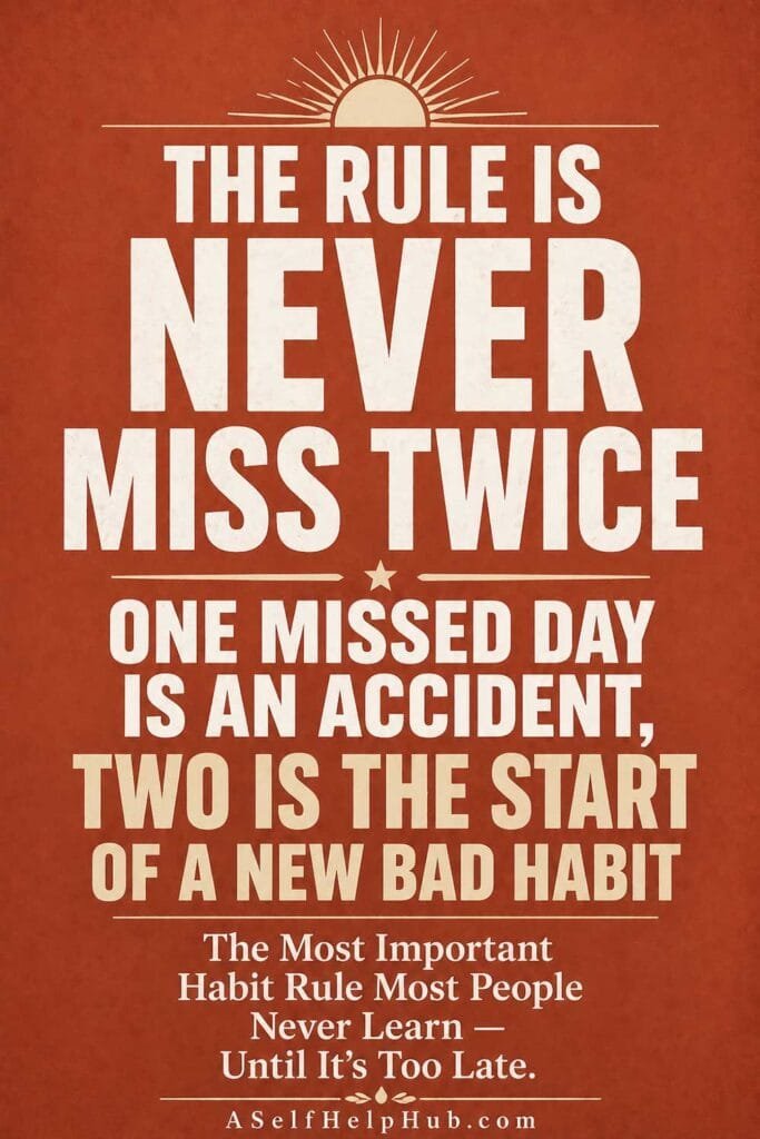 One Missed Day Is an Accident Two Is the Start of a New Bad Habit