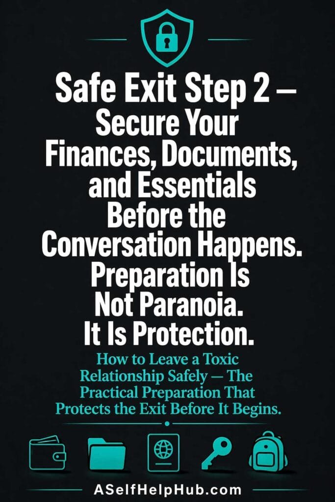 Safe Exit Step 2 — Secure Your Finances Documents and Essentials Before the Conversation Happens