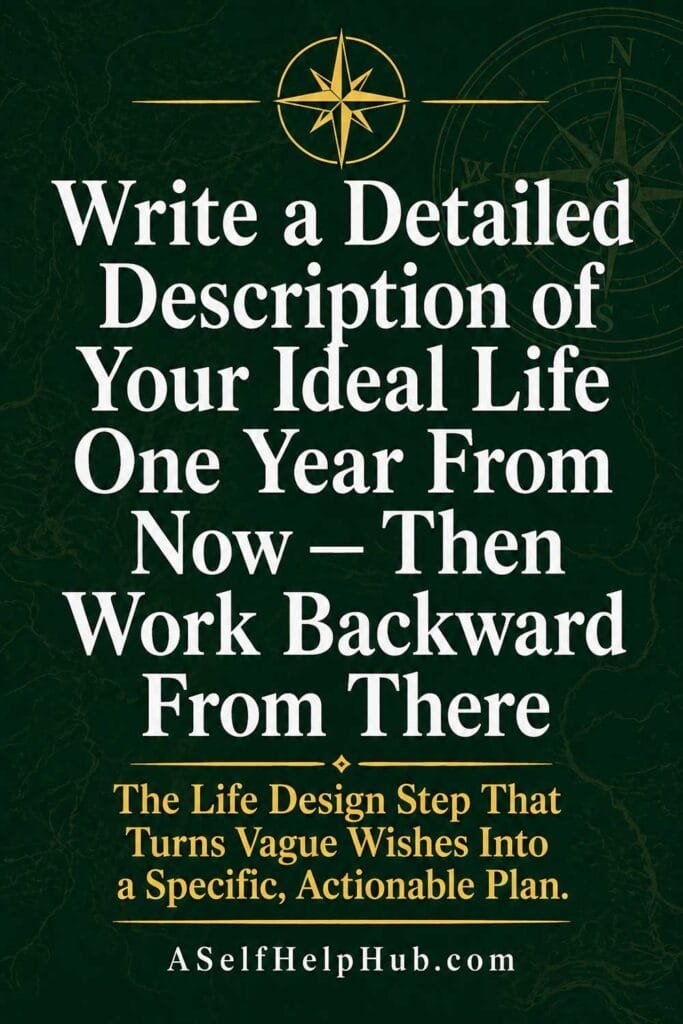 Write a Detailed Description of Your Ideal Life One Year From Now — Then Work Backward From There
