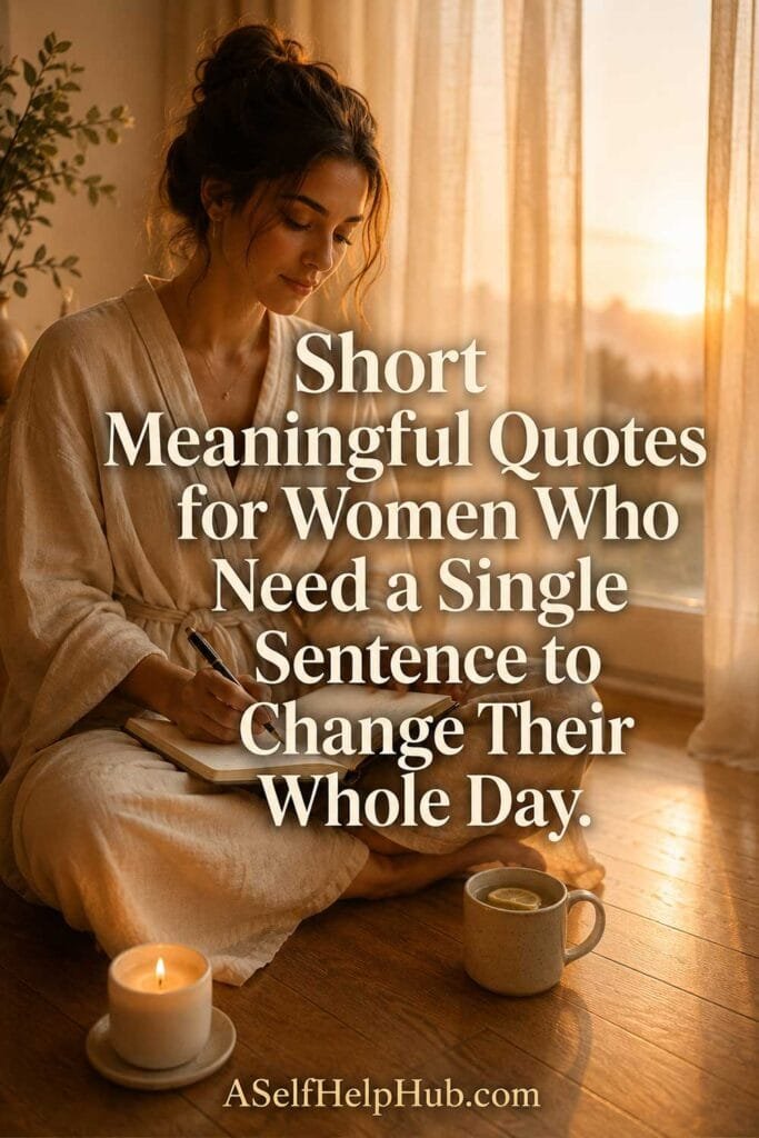 Short Meaningful Quotes for Women Who Need a Single Sentence to Change Their Whole Day