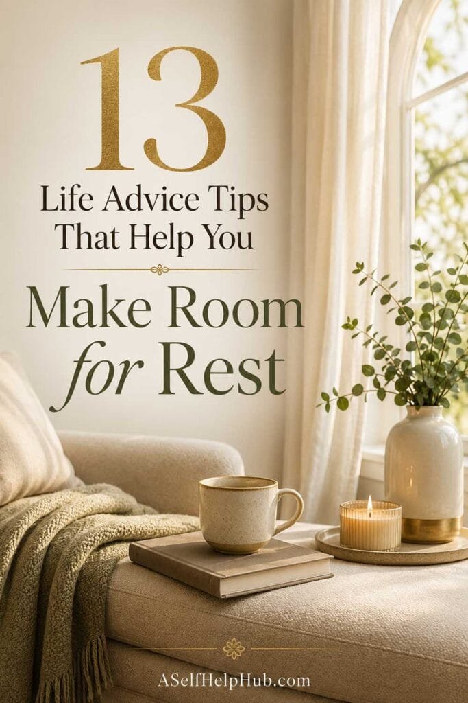 13 Life Advice Tips That Help You Make Room for Rest