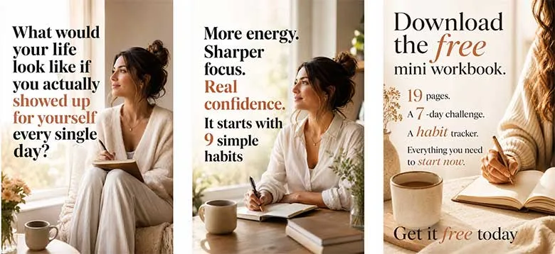 9 Daily Habits free guide to help you build the daily mindset habits that support a life of thriving