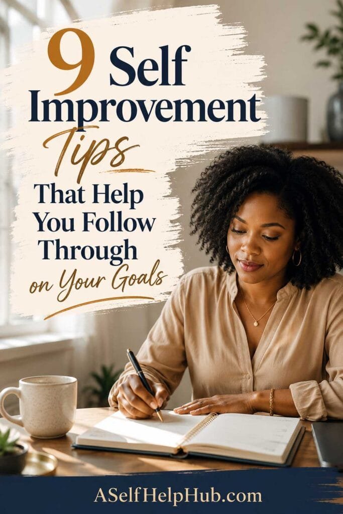 9 Self Improvement Tips That Help You Follow Through on Your Goals