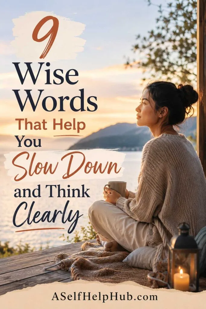 9 Wise Words That Help You Slow Down and Think Clearly