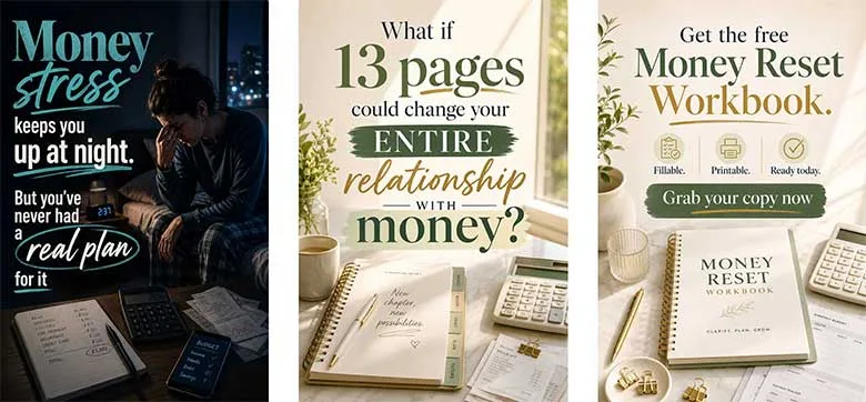 Money Reset Workbook free download for low income savings strategy