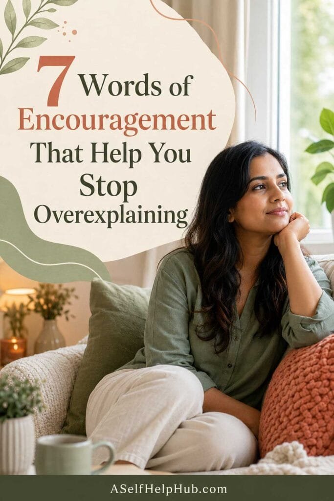 7 Words of Encouragement That Help You Stop Overexplaining