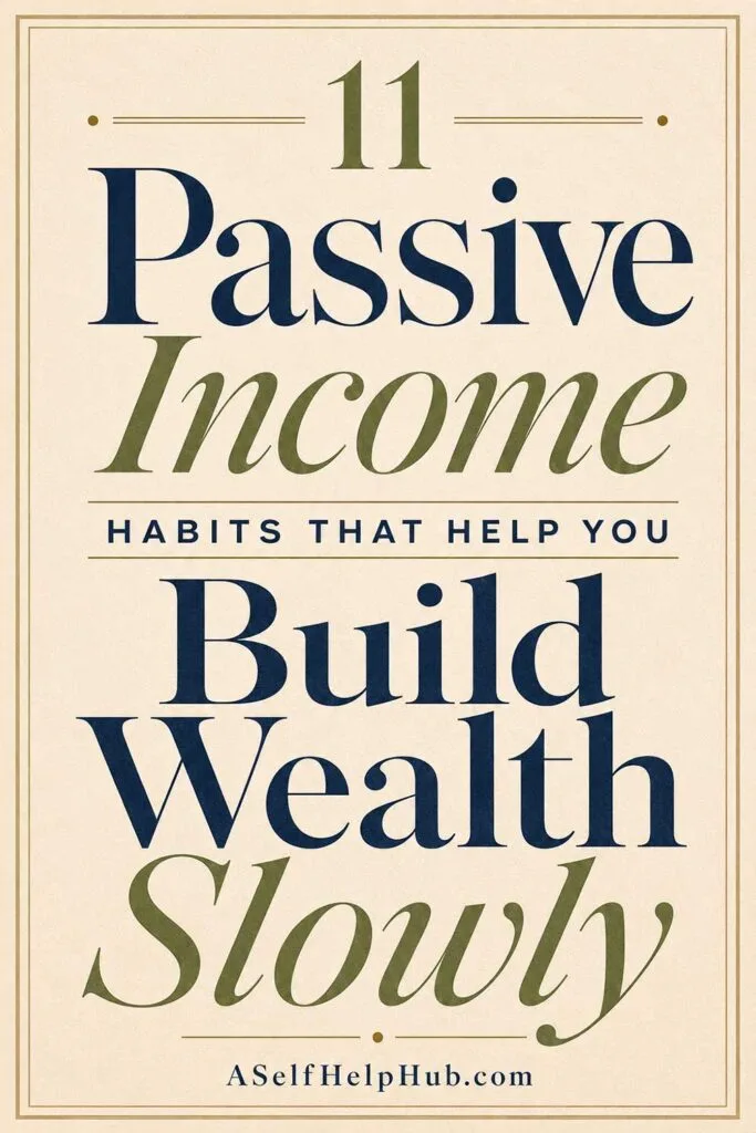 11 Passive Income Habits That Help You Build Wealth Slowly