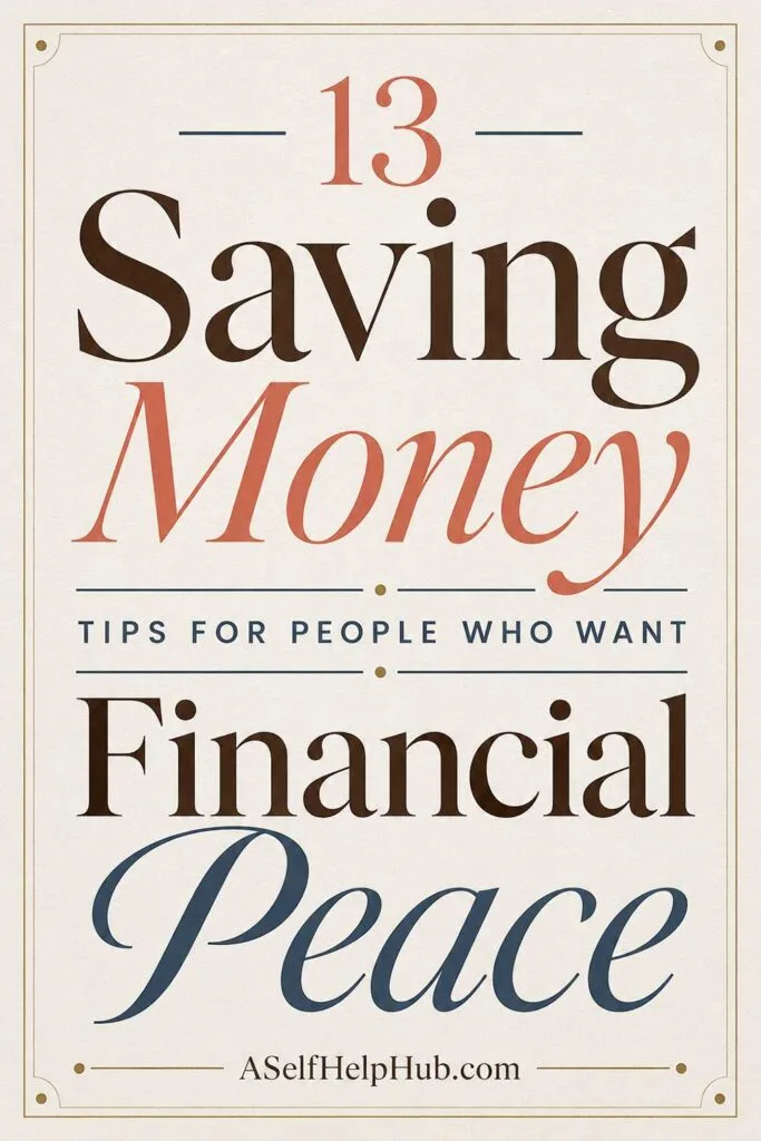 13 Saving Money Tips for People Who Want Financial Peace